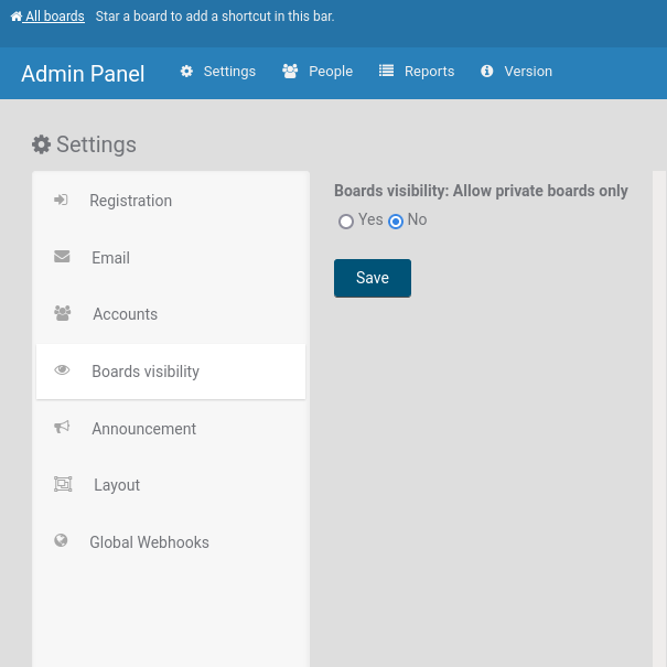Allow private boards only